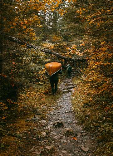 boundary waters canoe area wilderness person carrying brown canoe ely